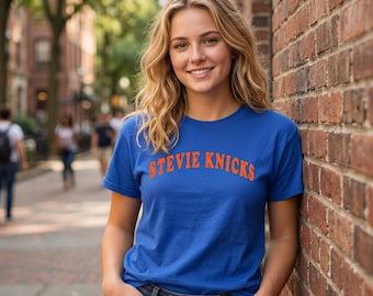 Orange Blue Game Day Shirt, New York Basketball Fan Tee, Pop Girl Courtside Inspired Shirt, City Hoops Fan T-Shirt