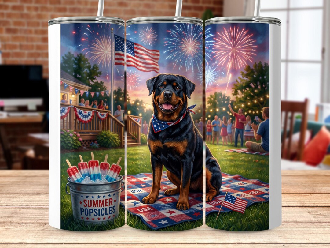 July Rottweiler 4th of July Rottweiler PNG Digital Download, Patriotic Dog Sublimation ...