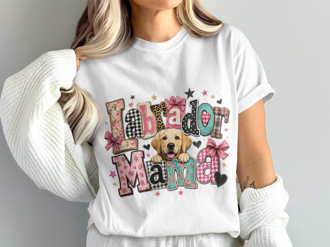 Labrador Mama PNG Digital Download, Cute Yellow Lab Dog Mom Sublimation ...
