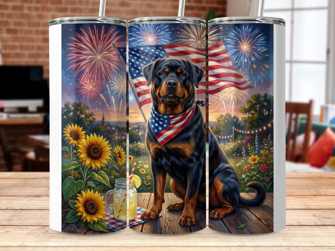July Rottweiler Rottweiler 4th of July PNG, Patriotic Dog American Flag, Independence ...