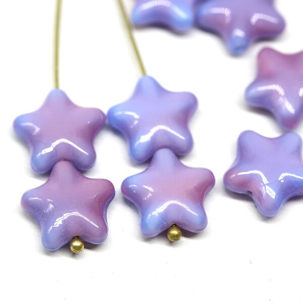 Glass Star Beads Etsy