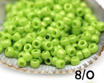 Light green Toho seed beads size 8/0 Hybrid Sueded Gold Sour Apple Y622 rocailles beads 10g - S268