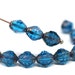 Czech Glass Beads - 8x6mm Cerulean and Capri Blue Faceted