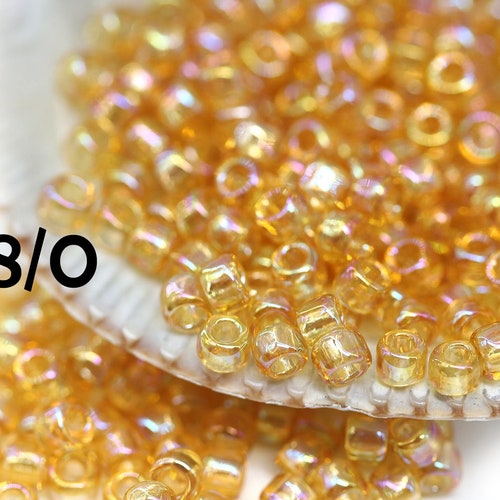 Blue Seed Beads TOHO Size 8/0 Trans Rainbow Frosted Dark Etsy