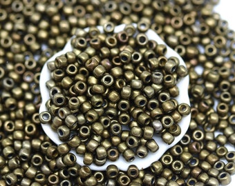 Bronze Antique Gold TOHO Seed Beads: Size 11/0, 10g