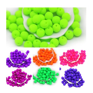 4mm Neon colors Czech glass round druk beads spacers 50pc