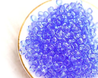 Sapphire Blue seed beads, TOHO size 11/0, Transparent Light Sapphire, N 13, rocailles, blue glass beads - 10g - S056