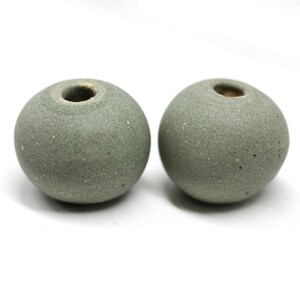 20mm Matt grau große Runde Keramik Perlen rustikale grau | Etsy
