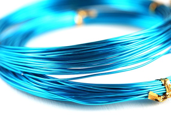 18 Gauge Wire, 1mm Thick Bright Blue Aluminum Craft Wire, 10m Roll, 32ft, Colored  Wire for Jewelry Making LC105 
