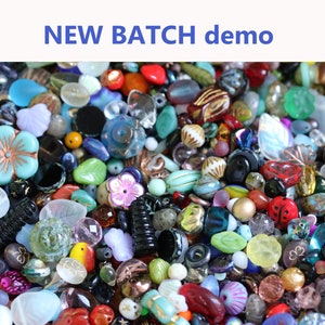 Czech glass beads mix for jewelry making, Surprise grab a bag 20g bead soup, DIY beading supplies image 8