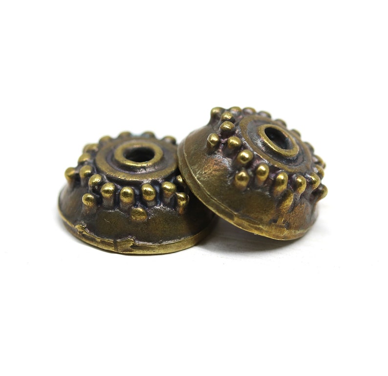 Antique Brass Large Bead Caps Rustic Big Bead Caps for Jewelry Etsy