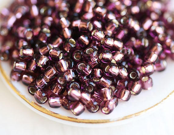 translucent amethyst 11/0 seed beads 10g approx 1100 beads light Japanese Toho
