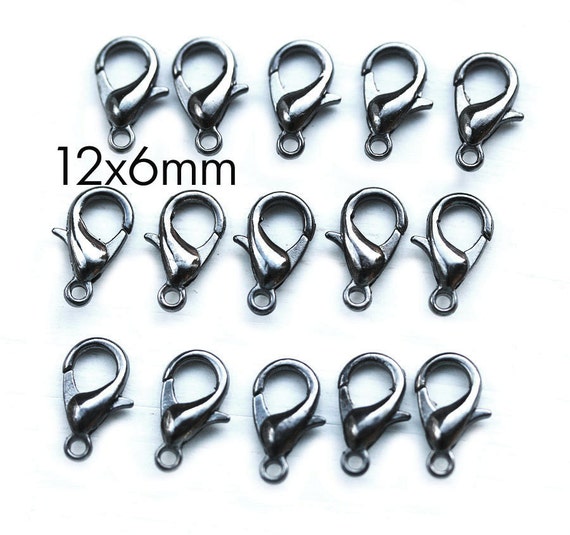 Gunmetal Black Plated Clasp Ring Connector 20 Mm Jewelry Clasps in Gold,  Silver, Black Ring Clips -  Hong Kong