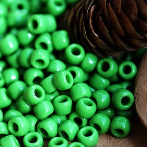 Green TOHO seed beads size 6/0 Opaque Mint Green N 47 round japanese glass beads - 10g - S303