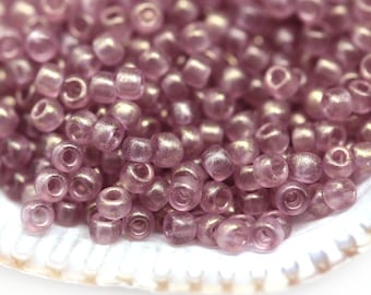 Goldish purple TOHO Seed beads size 11/0 HYBRID Sueded Gold Transparent Amethyst Y628 - 10g - S116