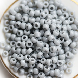 10g TOHO beads size 8/0 Opaque Grey N 53 rocailles kumihimo grey seed beads S1003 image 5