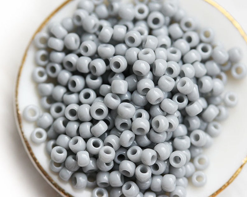 10g TOHO beads size 8/0 Opaque Grey N 53 rocailles kumihimo grey seed beads S1003 image 5