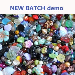 Czech glass beads mix for jewelry making, Surprise grab a bag 20g bead soup, DIY beading supplies image 4