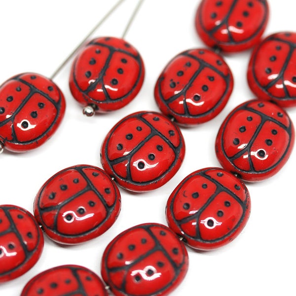 Red Ladybug Bead Etsy