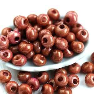 Preciosa Seed beads, Drop beads size 5/0, Caramel Brown Luster finish, rocailles, glass beads - 10g - 0183