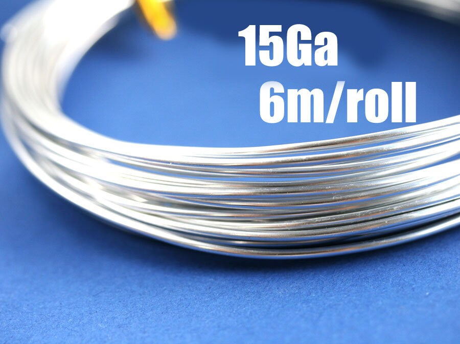 6 Meters of 1.5mm Blue Aluminum Bendable Wire, 16 Gauge Wire, Craft and  Beading Wire, Blue Color Wire for Jewelry Making & Wire Wrapping 