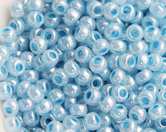 Blue Toho Seed beads, size 11/0, Ceylon Forget Me Not, N 919, rocailles, blue glass beads - 10g - S099