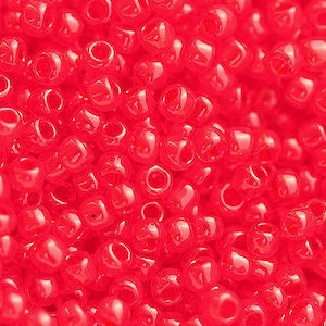 Red Seed beads, TOHO size 11/0, Transparent Siam Ruby, N 5B, rocailles, red glass beads - 10g - S061