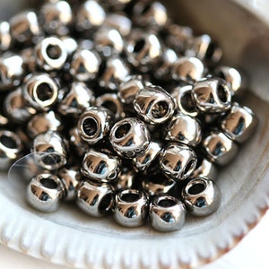 Dark silver size 8/0 Toho seed beads Nickel N 711 japanese rocaille glass beads - 10g - S1198