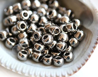 Dark silver size 8/0 Toho seed beads Nickel N 711 japanese rocaille glass beads - 10g - S1198