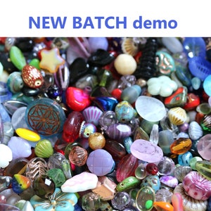 Czech glass beads mix for jewelry making, Surprise grab a bag 20g bead soup, DIY beading supplies image 3