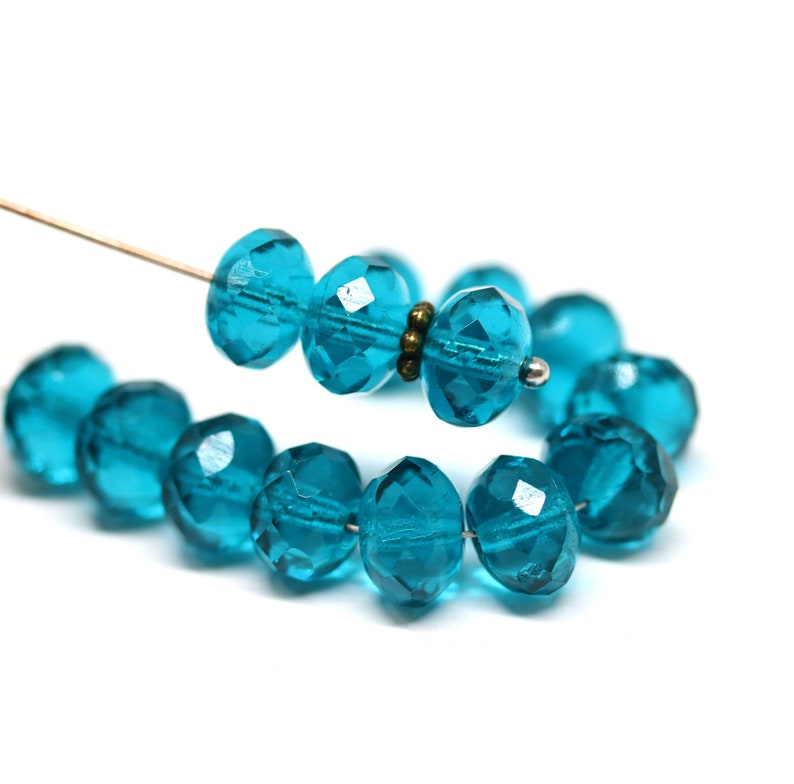 5x7mm czech glass top drilled pale blue drop beads for jewelry making 50pc Light blue purple teardrops 1813