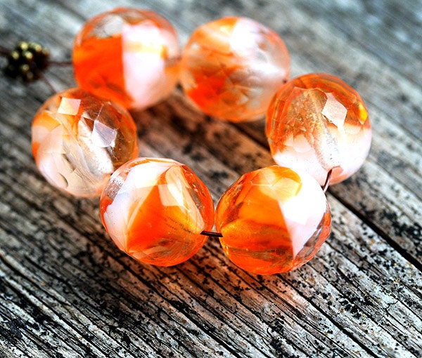 Czech Glass Olivine AB Fire Polished Round 6mm