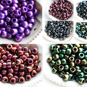 Picasso TOHO Seed beads size 6/0, Hybrid Frosted Transparent Light Topaz Y313F 10g S753 image 4