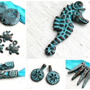 Copper Owl metal charm Antique Copper charm Small Owl greek beads, woodland Lead Free, 4Pc F269 image 4