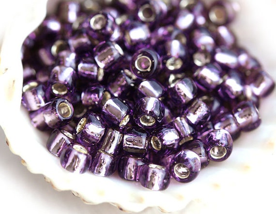 10g Rainbow-Frosted Lt Tanzanite Purple TOHO Seed Beads 6//0-166DF