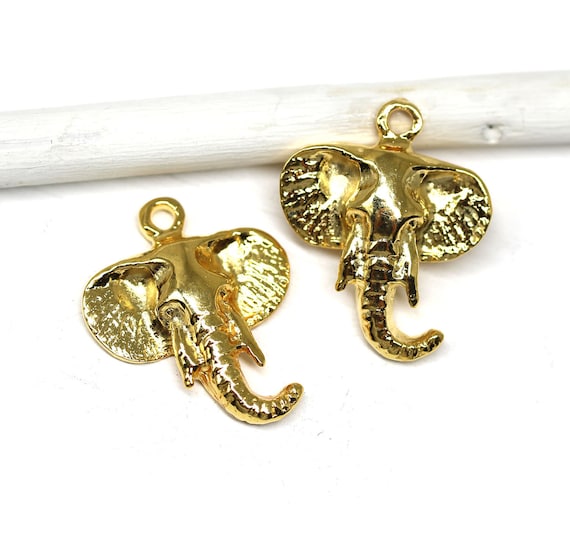Golden Elephant Charms Gold Elephant 