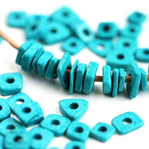Blue Lagoon Ceramic Beads: Greek Handmade Spacers, 5mm (Approx. 70pc)