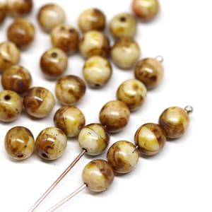 Perle Di Vetro 4/6/8/10mm Perline Rotonde Sciolte Del - Foto 3