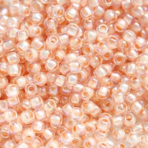 TOHO beads size 11/0 Peach seed beads Inside Color Rainbow Crystal Apricot Lined 794, rocailles - 10g - S574