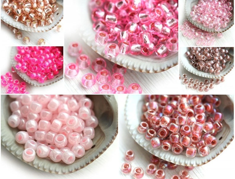 S681 Pink seed beads size 80 Toho rocaille round kumihimo beads 10g Frosted Innocence Pink N 145F