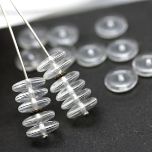 12 mm kristalheldere rondelkralen Tsjechische glazen afstandsrondels, 20 st - 3034