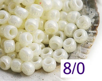 10g TOHO Seed beads size 8/0 Opaque Lustered Navajo White N 122 japanese glass rocaille beads - S992