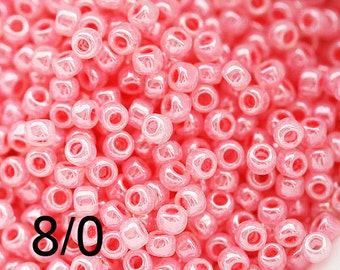 Cuentas de semillas TOHO rosas – Tamaño 8/0 Rosa Impatience de Ceylán, 10 g