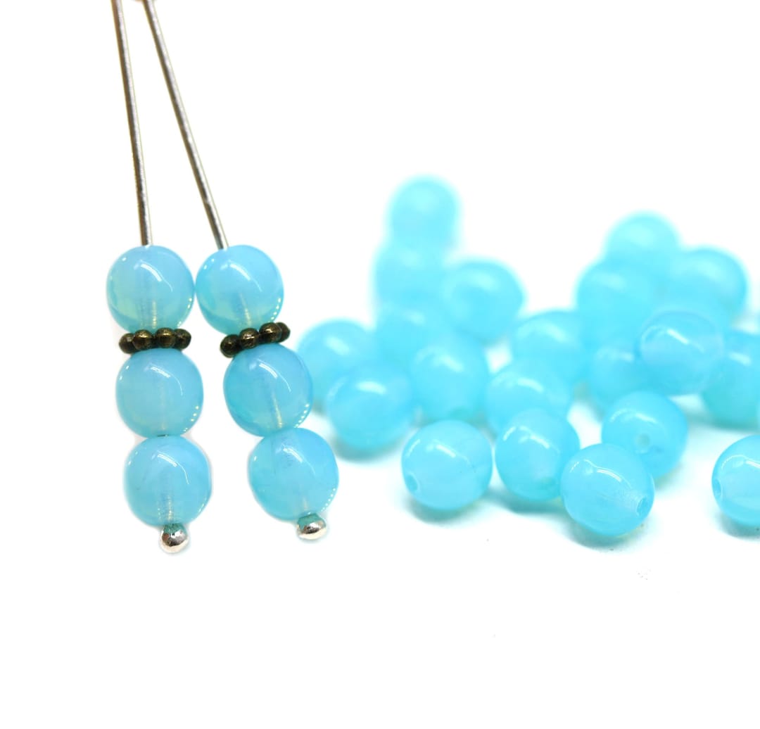 Perline Di Vetro Ceco A Forma Di Rosa Selvatica - Opalino Blu Zaffiro Con Lavaggio Platino - 14 Mm - 12 Perline - Italia - Foto 3