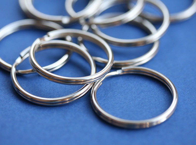 25mm Extra Large Split Ring 10pc Silver Key Rings Iron Etsy