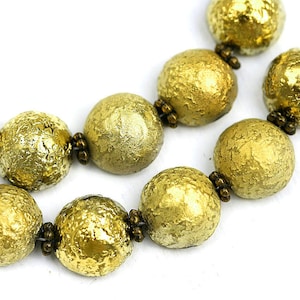 Golden Dome czech glass beads, gold beads mix, round, half sphere, 12x7mm - 10pc - 3003