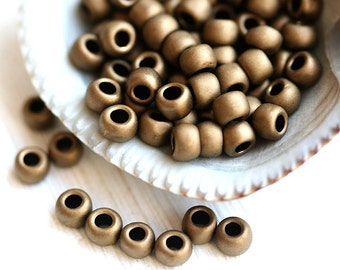 TOHO Seed beads size 6/0, Frosted Bronze N 221F, rocaille japanese glass beads - 10g - S488