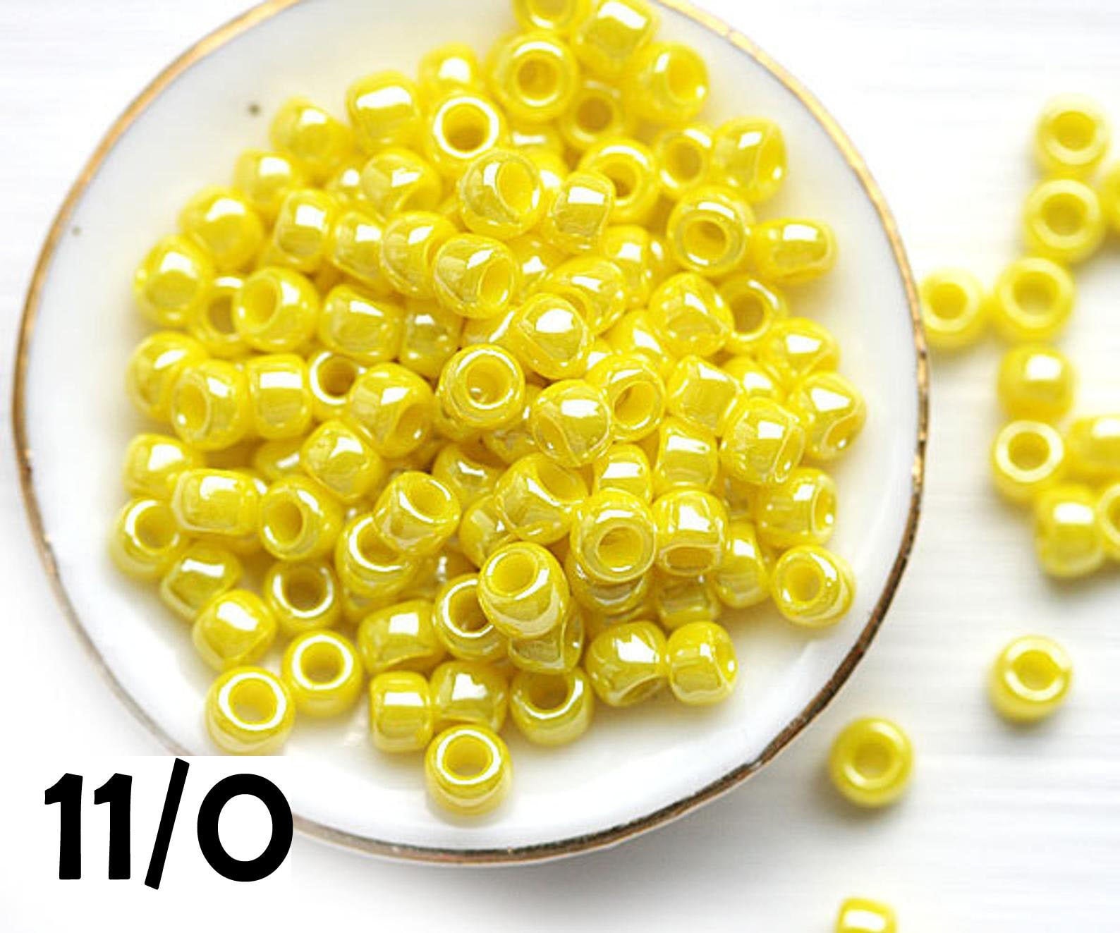 11/0 TOHO Yellow seed beads Opaque Lustered Dandelion N 128 Etsy