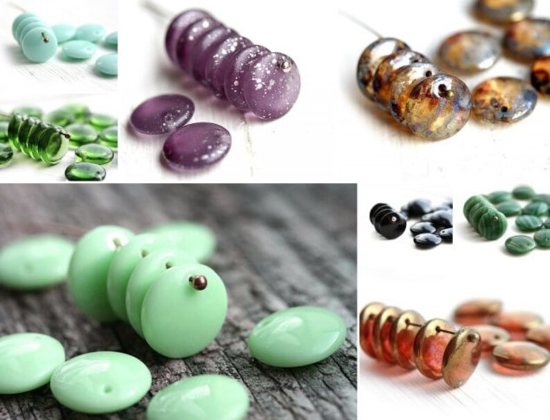 12mm Lentils lentil shape 2357 top drilled rondelles 20Pc Olive green czech glass beads glass beads Olivine beads