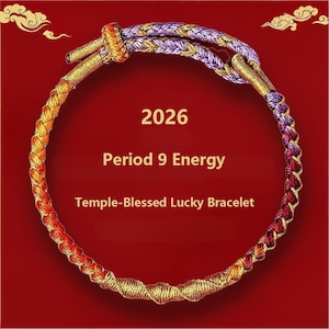 Braccialetto con corda rossa benedetta dal tempio, braccialetto di protezione Feng Shui, amuleto portafortuna, gioiello spirituale intrecciato a mano, regalo per donne e uomini